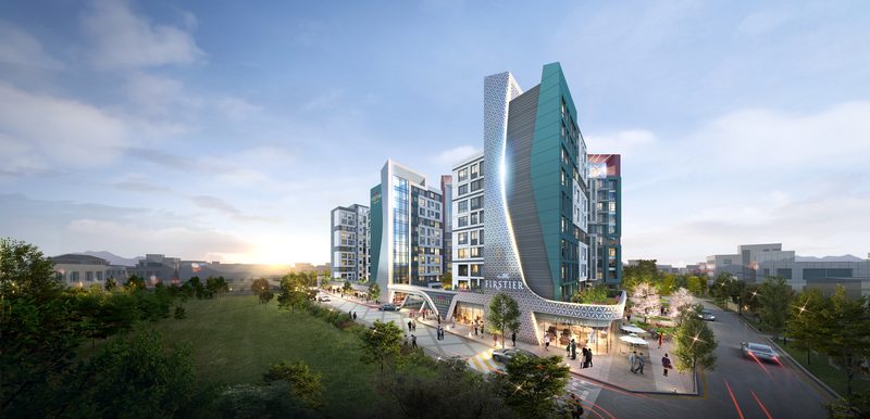 An urban ensemble in the landscape