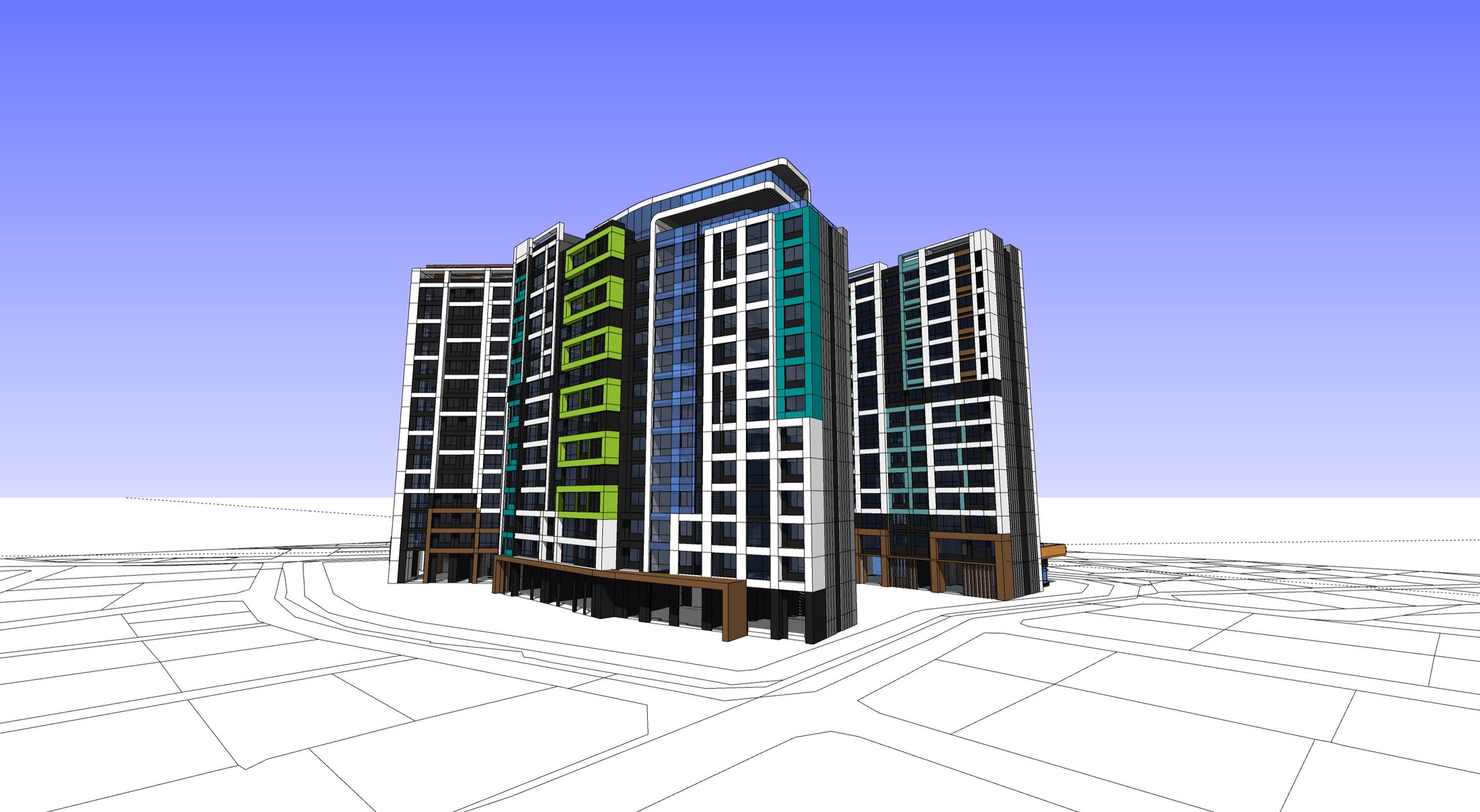 Building form and facade study