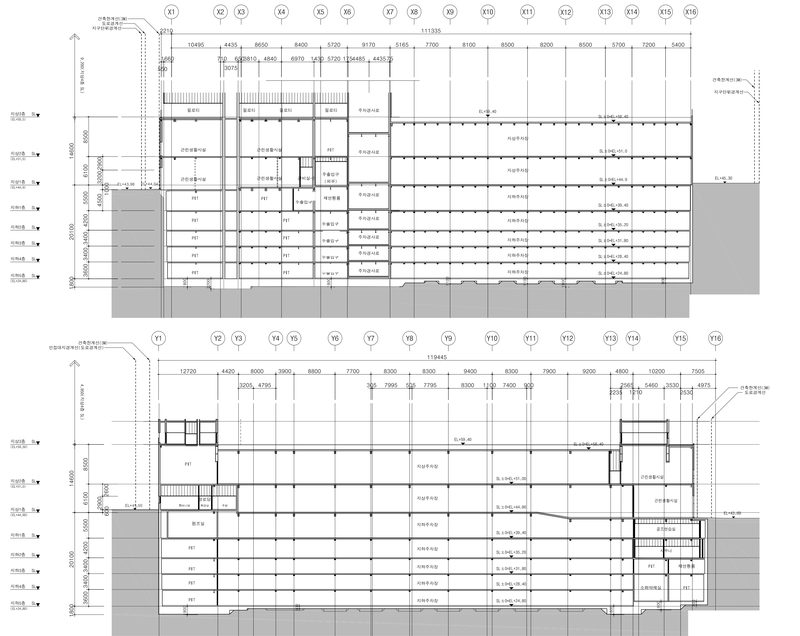 Parking sections