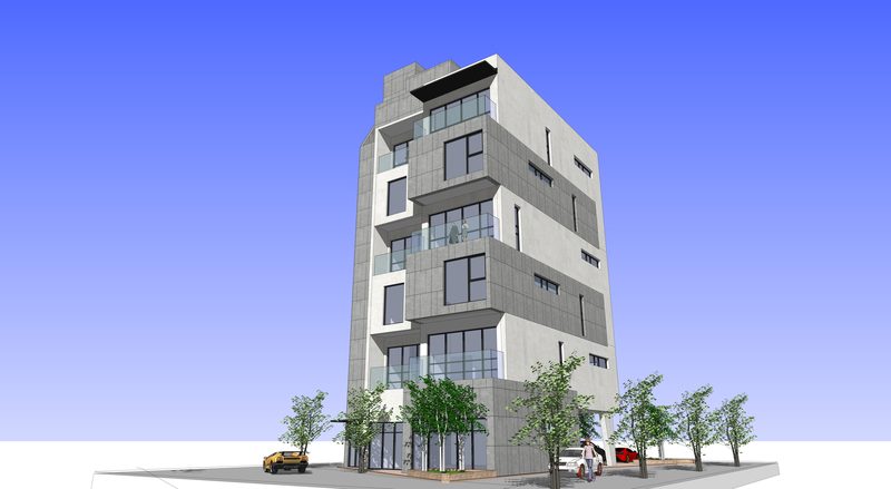 A building for an urban corner