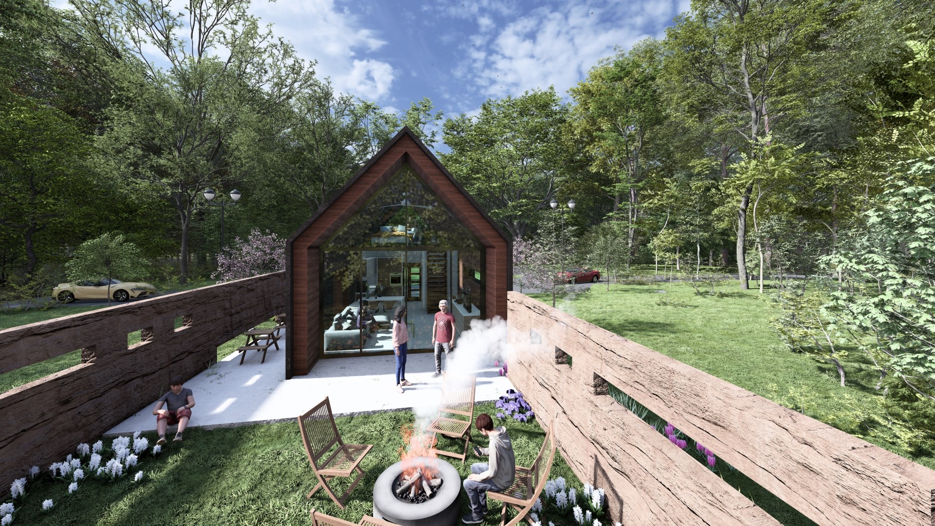 Outdoor living at the front door