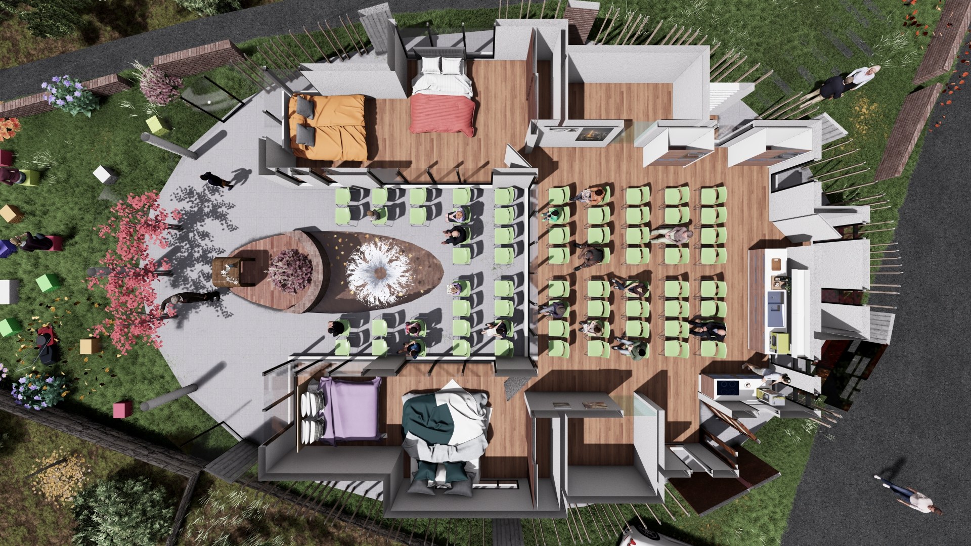 An alternative gathering layout